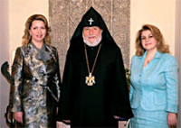 Католикос всех армян Гарегин II встретился с супругой президента России Светланой Медведевой