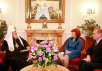 Встреча Святейшего Патриарха Алексия с экс-президентом Латвийской Республики В. Вике-Фрейбергой