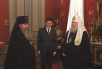 Встреча Святейшего Патриарха Алексия с президентом Калмыкии К.Н. Илюмжиновым