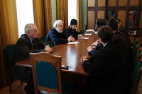 Состоялась встреча ректора Московской духовной академии с деканом православного богословского факультета Бухарестского университета