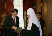 Встреча Святейшего Патриарха Алексия с Послом Республики Сербии в России Станимира Вукичевича