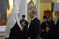 Президент России посетил новый кафедральный собор в Калининграде, где встретился со Святейшим Патриархом