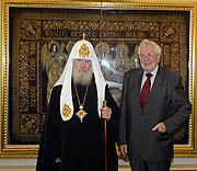 Встреча Святейшего Патриарха Алексия с президентом Фонда Конрада Аденауэра Бернхардом Фогелем