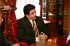 Встреча Святейшего Патриарха Алексия с послом Кувейта в России Н. аль-Музаеном