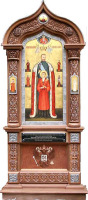 В Чите освящен и установлен уникальный киот с иконой святых Царственных Страсторепцев