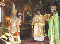 Предстоятель Иерусалимской Церкви совершил праздничное богослужение в Русской Духовной Миссии в Святом городе