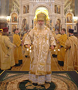 В день памяти святителя Филарета Московского Святейший Патриарх совершил Божественную литургию в храме Христа Спасителя