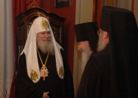 Состоялась встреча Святейшего Патриарха Алексия с делегацией Русской Православной Церкви Заграницей