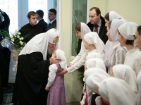 Святейший Патриарх Алексий посетил московский Свято-Димитриевский детский дом