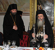Патриарх Иерусалимский Феофил посетил прием по случаю Дня тезоименитства Святейшего Патриарха Кирилла в Русской духовной миссии