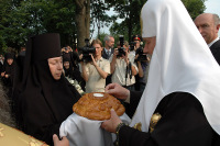 Патриарший визит в Мордовию. Всенощное бдение в Параскево-Вознесенском женском монастыре.