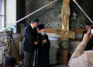Молебен на сербском подворье по случаю передачи в дар собору святого Саввы в Белграде резного креста