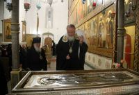 Святейший Патриарх Кирилл прибыл в Варлаамо-Хутынский женский монастырь