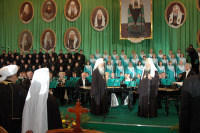 Святейший Патриарх Алексий посетил торжественный концерт, посвященный 15-летию Патриаршего служения Его Святейшества