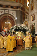 В праздник Рождества Христова Святейший Патриарх Алексий возглавил богослужение в храме Христа Спасителя