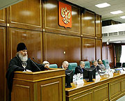 Митрополит Климент принял участие в заседании комиссии Совета Федерации РФ, инициирующей создание Общественного совета по телевидению