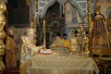 Служение Святейшего Патриарха в день памяти св. Митрополита Филиппа в Успенском соборе Московского Кремля