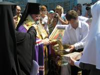 В Калмыкии освящен закладной камень на месте строительства храма в честь цесаревича Алексия