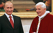 Президент России поздравил Бенедикта XVI с юбилеем
