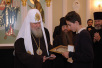 Встреча Святейшего Патриарха Алексия с организаторами и участниками фестиваля &laquo;Любовью и единением спасемся&raquo;