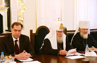 Святейший Патриарх возглавил заседание Попечительского совета общецерковной выставки-форума 'Православная Русь'