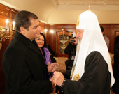 Святейший Патриарх Кирилл встретился с Президентом Республики Эквадор Рафаэлем Корреа