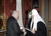 Встреча Святейшего Патриарха Кирилла с первым заместителем мэра Москвы В.И. Ресиным