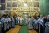 Патриарший молебен у раки с мощами святителя Тихона, Патриарха Всероссийского, в Донском монастыре