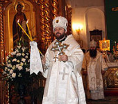 В годовщину архиерейской хиротонии архиепископ Волоколамский Иларион совершил Божественную литургию в Дивеевской обители