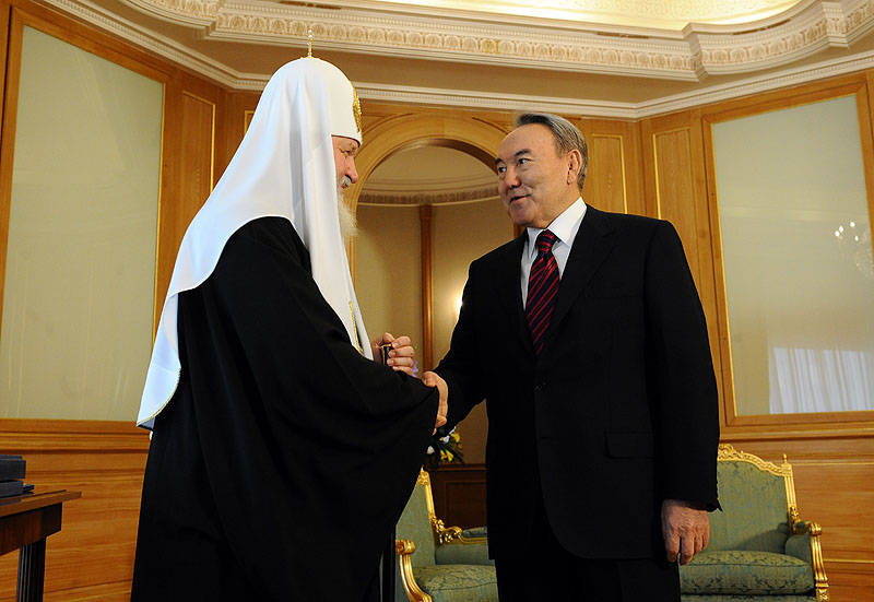 Патриарший визит в Казахстан. Встреча с Президентом Республики Казахстан Н.А. Назарбаевым.