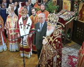 В день памяти святой мученицы Татианы Святейший Патриарх Кирилл совершил Божественную литургию в домовом храме МГУ