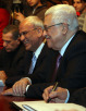 Встреча Предстоятеля Русской Православной Церкви с Главой Палестинской национальной администрации Махмудом Аббасом