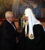 Встреча Предстоятеля Русской Православной Церкви с Главой Палестинской национальной администрации Махмудом Аббасом