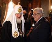 Состоялась встреча Предстоятеля Русской Православной Церкви с Главой Палестинской национальной администрации Махмудом Аббасом
