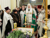 Святейший Патриарх Кирилл принял участие в прощании с С.Ф. Ганичевой
