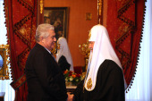 Святейший Патриарх Кирилл встретился с бывшим президентом Республики Молдова В.Н. Ворониным