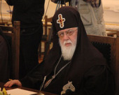 Поздравление Предстоятеля Грузинской Православной Церкви Святейшему Патриарху Кириллу с годовщиной интронизации