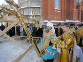 Управляющий делами Московской Патриархии совершил чин освящения крестов строящегося Казанского храма Саранска