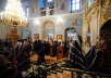 Патриаршее служение в храме бывшего Заиконоспасского монастыря в канун праздника Торжества Православия