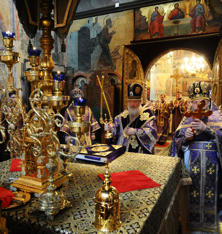 Патриаршее служение во вторую неделю Великого поста в Успенском соборе Московского Кремля