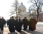 Предстоятель Русской Православной Церкви посетил Свято-Троицкую Александро-Невскую лавру