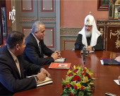 В преддверии официального визита в Армению Святейший Патриарх Кирилл встретился с послом Республики Армения в России О.Е. Есаяном