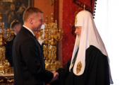 Встреча Святейшего Патриарха Кирилла с послом Латвии в России