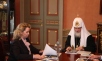 Встреча Святейшего Патриарха Кирилла с супругой президента РФ С.В. Медведевой