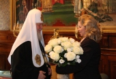 Святейший Патриарх Кирилл встретился с супругой Президента РФ С.В. Медведевой