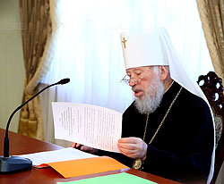 Слово Блаженнейшего митрополита Киевского и всея Украины Владимира при открытии первого заседания комиссии Межсоборного присутствия по вопросам противодействия церковным расколам и их преодоления