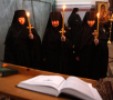 Патриаршее служение в канун Великого вторника в Иоанно-Предтеченском монастыре Москвы
