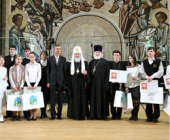 Святейший Патриарх Кирилл принял участие в церемонии закрытия II Общероссийской олимпиады школьников по ОПК