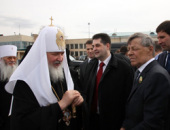 Первосвятительский визит Святейшего Патриарха Кирилла в Челябинскую епархию. Проводы в аэропорту Челябинска.