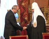 Святейший Патриарх Кирилл встретился с послом Южной Осетии Д.Н. Медоевым